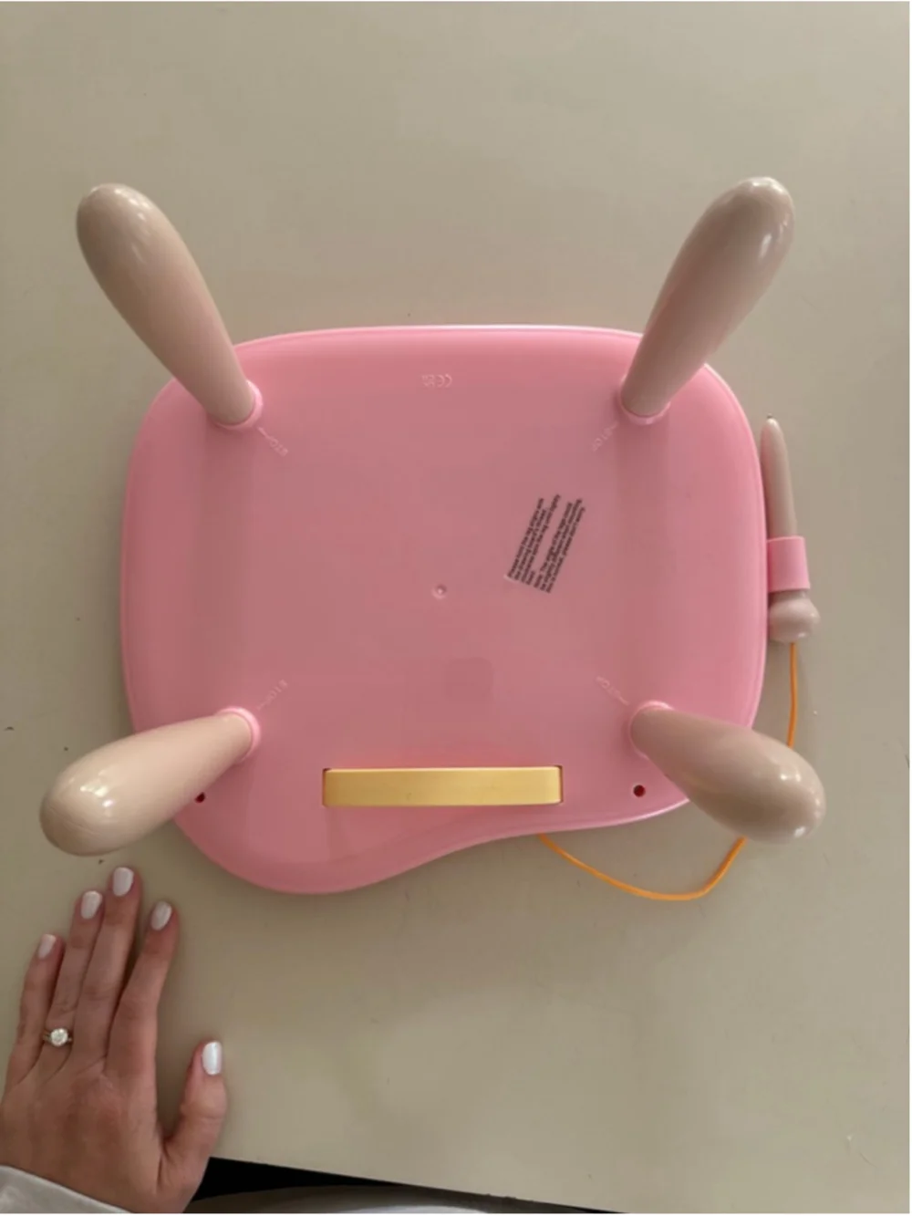 Girls Learning Toy Pink Beige Magnetic Drawing Board One Size